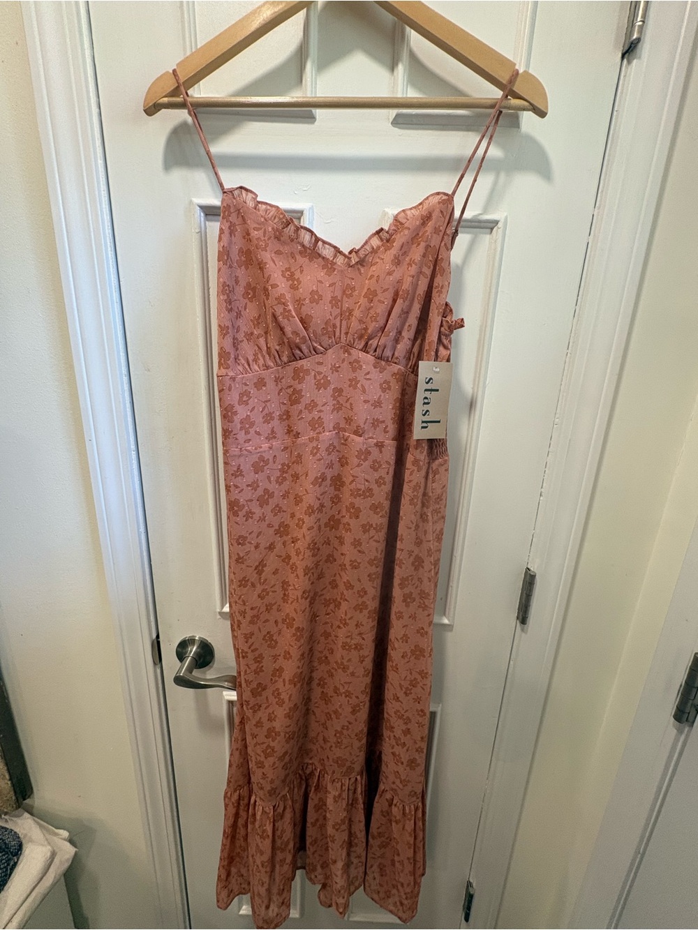 Dusty Rose Floral Slip Dress